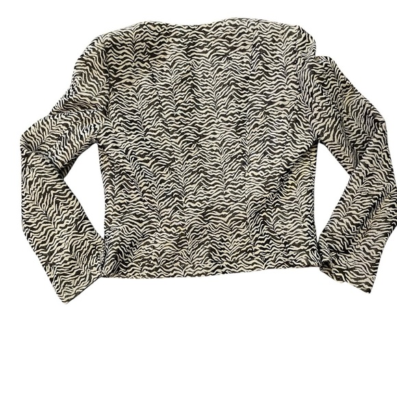 Dana Buchman Zebra Print Cropped Blazer Sz 10 - Picture 3 of 13